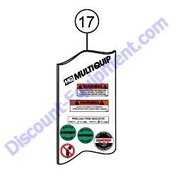 REF #17 - 32344 DECAL WBT HANDLES KIT Multiquip Whiteman J3036H55 Walk-Behind Trowel