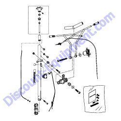 SXH STANDARD VIBE CONTROL HANDLE ASSEMBLY Multiquip Whiteman J3036H55 Walk-Behind Trowel