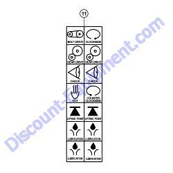 REF #11 - 11246 DECAL SET INTERNATIONAL Multiquip Whiteman J36E2 Walk-Behind Trowel