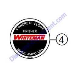 REF #4 - 1492 DECAL FINISHER HANDLE Multiquip Whiteman PRO-Series Walk-Behind Trowel