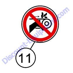 REF #11 - 23704 ISO DECAL GUARD WARNING 2.00" DIA Multiquip Whiteman PRO-Series Walk-Behind Trowel