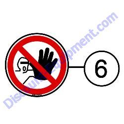REF #6 - 23701 ISO DECAL ASK FOR TRAINING 2.00" DIA Multiquip Whiteman J36 Series Walk-Behind Trowel