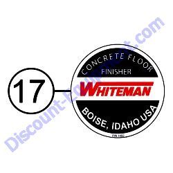 REF #17 - 1492 DECAL CUSTOM 2-1/2" CHROME WHITEMAN Multiquip Whiteman J36 Series Walk-Behind Trowel