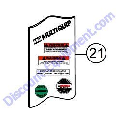 REF #21 - 32344 DECAL HANDLE KIT Multiquip Whiteman J36 Series Walk-Behind Trowel