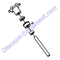 20819 PITCH CONTROL HAND WHEEL ASSEMBLY Multiquip Whiteman J36 Series Walk-Behind Trowel