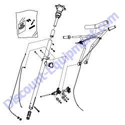 SXH HANDLE ASSEMBLY STANDARD VIBE CONTROL Multiquip Whiteman J36 Series Walk-Behind Trowel