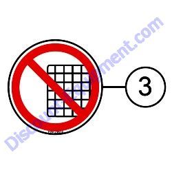 REF #3 - 23874 ISO DECAL DO NOT REMOVE GUARDS HAZARD 2.00" DIA Multiquip Whiteman HHNG5 Ride-On Trowel