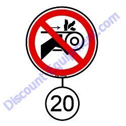REF #20 - 23704 ISO DECAL GUARD HAZARD 2.00" DIA Multiquip Whiteman HHNG5 Ride-On Trowel
