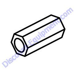 22404 NUT COUPLING 1/2"-20 X 2.0 X .75 HEX Multiquip Whiteman HHNG5 Ride-On Trowel