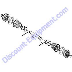23477 CV JOINT ASSEMBLY LH Multiquip Whiteman HHNG5 Ride-On Trowel