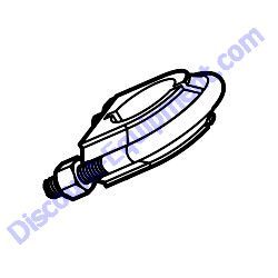 32603 CLAMP CUSHIONED U-BOLT 1.00" TUBE Multiquip Whiteman HHNG5 Ride-On Trowel
