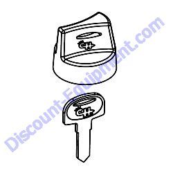 23959-01 IGNITION KEY WITH BOOT Multiquip Whiteman HHNG5 Ride-On Trowel