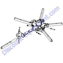 12933 SPIDER 5-BLADE RS ASSEMBLY Multiquip Whiteman HHNG5 Ride-On Trowel
