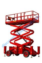 LGMG SR3390D Scissor Lift, Diesel Motor Drive, 33′ Platform Height, Rough Terrain, 2,425 lbs Platform Capacity