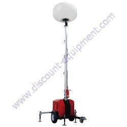 Multiquip GBX24BK GloBug Light Tower, Diffused Balloon, 2400W LED, Mounted on Towable Trailer