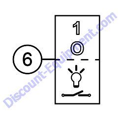 Ref #6 - 32554 DECAL ISO LIGHT SWITCH Multiquip Whiteman HHXDF5 Ride-On Trowel
