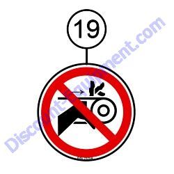 Ref #19 - 23704 DECAL ISO GUARD WARNING Multiquip Whiteman HHXDF5 Ride-On Trowel