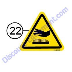 Ref #22 - 23808 DECAL ISO HOT SURFACE HAZARD Multiquip Whiteman HHXDF5 Ride-On Trowel