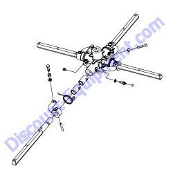 12935X SPIDER T/COLLAR ASSEMBLY 4-BLADE RS Multiquip Whiteman HHXDF5 Ride-On Trowel