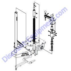23187 PITCH CONTROL TOWER ASSEMBLY RIGHT Multiquip Whiteman HHXDF5 Ride-On Trowel