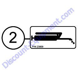 REF #2 - 23890 DECAL LUBRICATION Multiquip Whiteman HTN27K HTN28K Ride-On Trowel