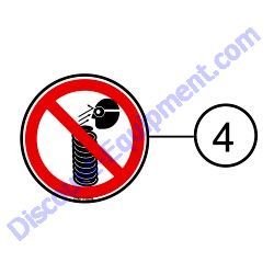 REF #4 - 23804 DECAL DO NOT DISASSEMBLE HAZARD Multiquip Whiteman HTN27K HTN28K Ride-On Trowel