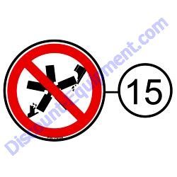 REF #15 - 23698 DECAL ROTATING BLADE HAZARD Multiquip Whiteman HTN27K HTN28K Ride-On Trowel
