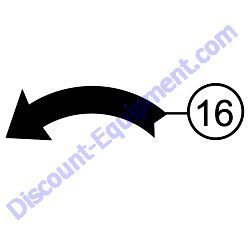REF #16 - 25678 DECAL COUNTER-CLOCKWISE ROTATION Multiquip Whiteman HTN27K HTN28K Ride-On Trowel