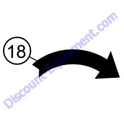 REF #18 - 25491 DECAL CLOCKWISE ROTATION Multiquip Whiteman HTN27K HTN28K Ride-On Trowel
