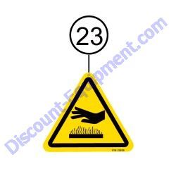 REF #23 - 23808 DECAL HOT SURFACE HAZARD Multiquip Whiteman HTN27K HTN28K Ride-On Trowel