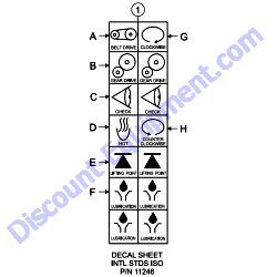 REF #1 - 11246 DECAL SET INTERNATIONAL Multiquip Whiteman HTN27K HTN28K Ride-On Trowel