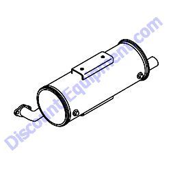 2406836S MUFFLER O.F. SIDE OUTLET Multiquip Whiteman HTN27K Ride-On Trowel