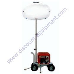 Multiquip GBC8LED GloBug Diffuser Balloon Light, 4 Wheel Cart w/3-Stage Mast Assembly, 800W LED