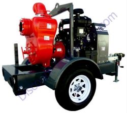 Multiquip MQ600HTP Trash Pump, 6", w/Trailer and 3" Pintle Hitch, HATZ Tier IV FINAL Diesel Engine 1,600 GPM