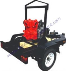 Multiquip QP4TKT16 Trash Pump Mounted Trailer with 16 GAL Fuel Cell 4" Suction/Discharge