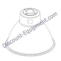 236839GT REFLECTOR & LENS ASSEMBLY 16" Terex RL4 Vertical Mast Light Tower
