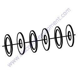 0200K101TN Drum Hub Seal Kit ONE END TK Equipment MM6 MM8 MM10 Mortar Mixer