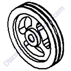 POFG8001002R 2-Groove Transmission Pulley 8" TK Equipment MM6/MM6P MM8/MM8P MM10 Mortar Mixers
