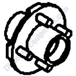 0200KI02RD Hub Assembly 4-Bolt OLD STYLE TK Equipment MM6/MM6P MM8/MM8P MM10 Mortar Mixers