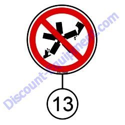 REF #13 - 23698 DECAL ROTATING BLADE HAZARD Multiquip Whiteman HTX6H Ride-On Trowel