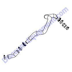 42742 HOT SIDE CAC PIPE ASSEMBLY Multiquip Whiteman HTX6H Ride-On Trowel