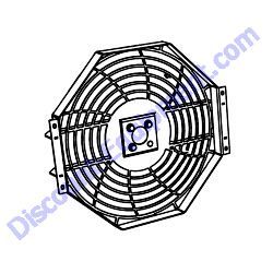 42723 MOUNT 17" RADIATOR FAN Multiquip Whiteman HTX6H Ride-On Trowel