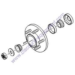 236978GT HUBS BEARINGS/SEALS KIT Terex RL4 Horizontal Mast Light Tower