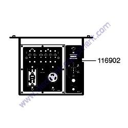 116902GT DECAL CONTROL BOX DC CONSOLE Terex RL4 Horizontal Mast Light Tower