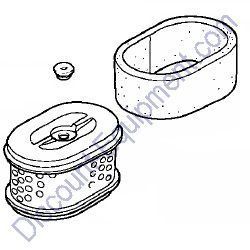 17210ZE0505 (17210ZE0822) ELEMENT AIR CLEANER DUAL MultiQuip MQD2H MQD3H Diaphragm Pumps