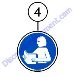 Ref #4 - 23804 DECAL ISO DO NOT DISASSEMBLE CYLINDER Multiquip Whiteman JWN24-Series Ride-On Trowel