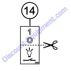 Ref #14 - 32554 DECAL LIGHT SWITCH Multiquip Whiteman JWN24-Series Ride-On Trowel