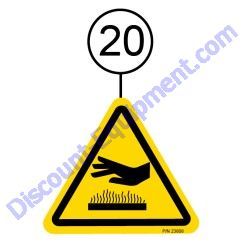 Ref #20 - 23808 DECAL ISO HOT SURFACE HAZARD Multiquip Whiteman JWN24-Series Ride-On Trowel