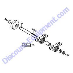 23485-SK CROSS SHAFT ASSEMBLY Multiquip Whiteman JWN24-Series Ride-On Trowel