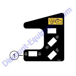 REF #1 - 42777 DECAL ISO RH CONSOLE TOP Multiquip Whiteman STX6H Ride-On Trowel